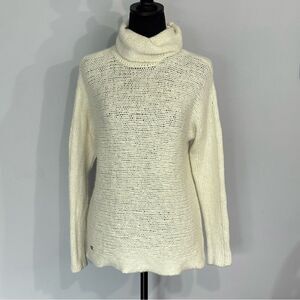 Lauren Ralph Lauren Black Label Wool Cashmere White Turtleneck Sweater Small